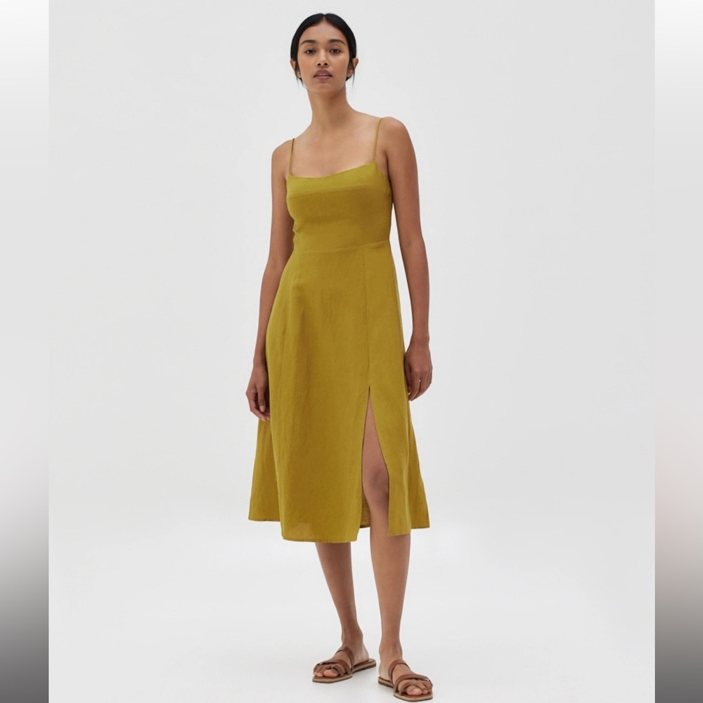 Love, Bonito Sianna Linen Bustier Smocked Dress - Size M
